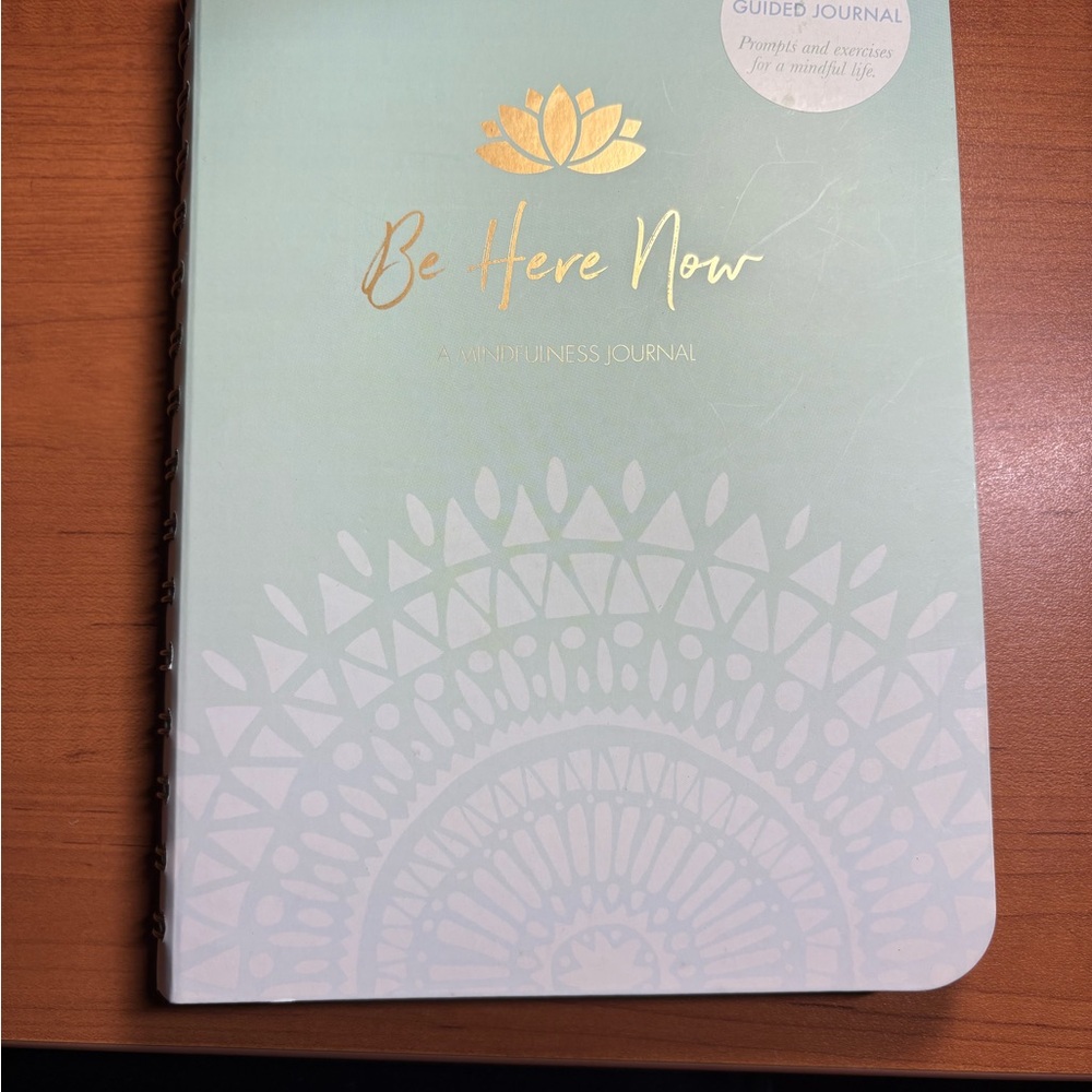 Be Here Now Mindfulness Journal - Green and Gold